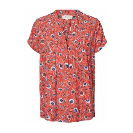 Lolly's Laundry, Heather Top - Flower Print Czerwony, Kobieta, Rozmiar: XL
