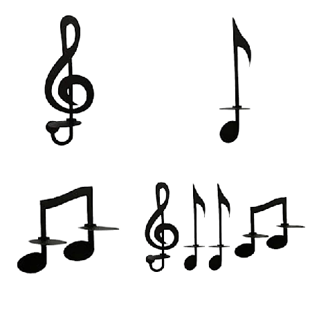 Ljusstakar Noter Vägglampa Ljusstake Väggdekoration