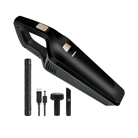 Handhållen dammsugare, 120W 2000mAh (svart) Sladdlös bordsdammsugare, bärbar dammsugare USB-laddning med tvättbart filter D