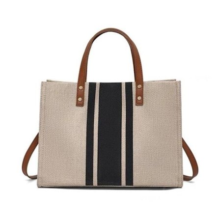 Tote Stripe Bag Crossbody Bag SVART INGEN GLIDELSLÅS INGEN GLIDELSLÅS