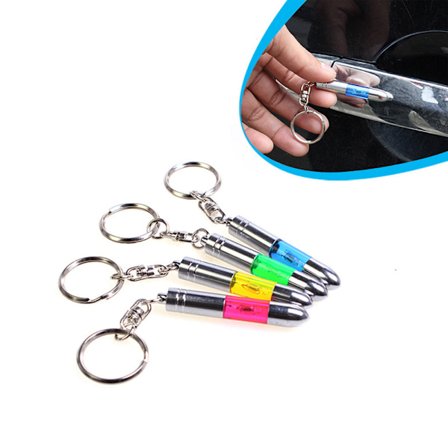 4 Pakker Statisk Eliminator til Bil, Sølvfarvet Højspændings Anti-Statisk Nøglering ESD Værktøjssæt