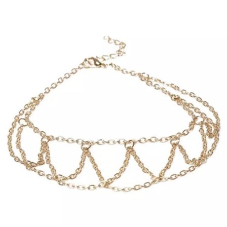 Guld fot smycken fotlänk fotkedja - Vintage kedjor i guld