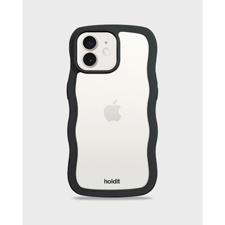 holdit iPhone 12 / 12 Pro Skal Wavy Svart/Transpar