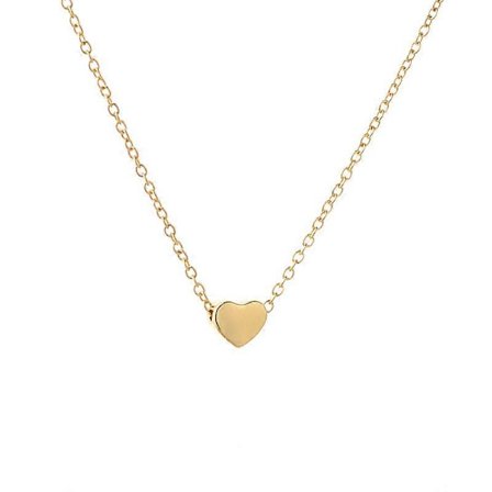 14K Guldpläterat Fint Hängsmycke Halsband | Lager-på-lager Halsband | Guldhjärta Halsband