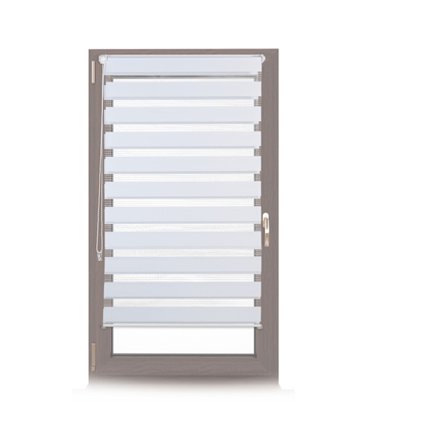 Dobbelt rullegardin Klemmfix uden boring i hvid