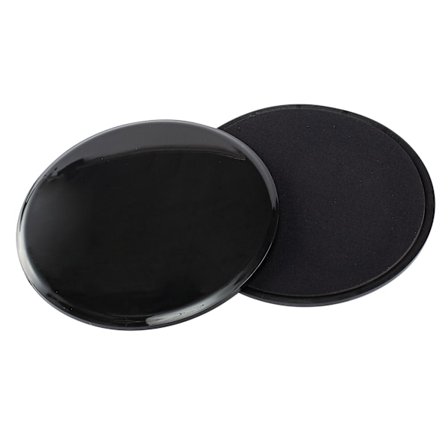 svart-2stk Gliding Discs Slider Fitness Disc Øvelse Glidende Pl
