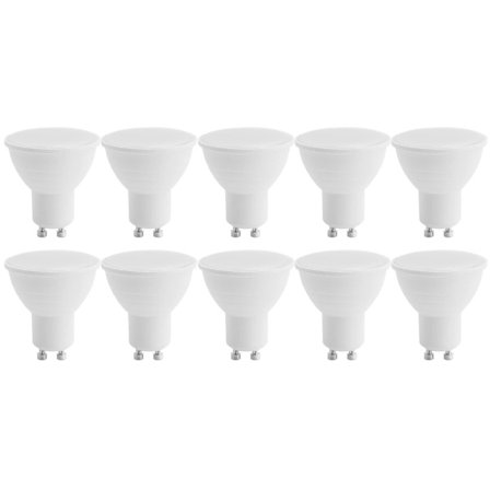 LED GU10 -valonheittimet, 5W lämmin valkoinen 3000K (vastaa 50W halogeenia), energiansäästölamppu, 400LM 120° säde ei himmennettävä, 10 kpl - WELLNGS