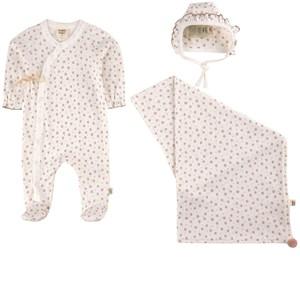 Buddy & Hope Blossom/Mauve Pointelle GOTS Baby Set 74/80 cm - Clothing sets - 74/80 cm - White