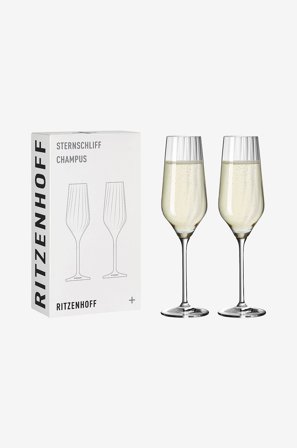 Ritzenhoff - Champagneglas Sternschliff 2-pak - Transparent - Vinglas - Fra Homeroom