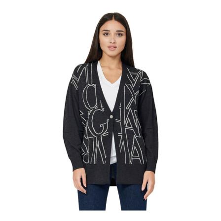 Armani Exchange, Cardigans Grijs, Dames, Maat:XL