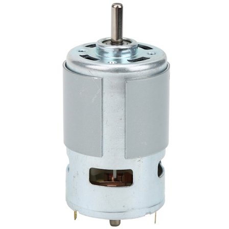 12V - 24V DC elektrisk drillmotor 775 enkel kulelager rund akselmotor med kjølevifte