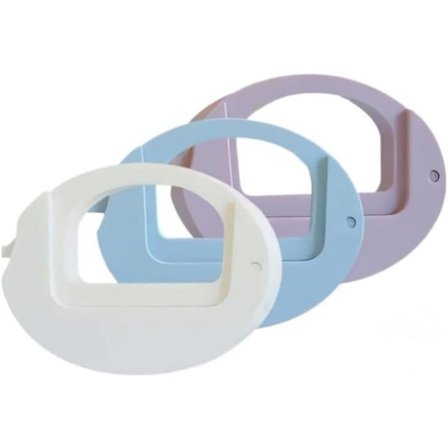 ING elintarvikkeiden säilytysklipsit, 7,5 x 5,5 cm, 3 kpl:n setti, valkoinen, sininen, violetti, yleiskäyttöinen välipala- ja muropusseihin