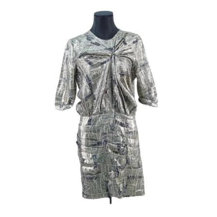 Isabel Marant Pre-owned, Pre-owned Silkdresses Grijs, Dames, Maat:L