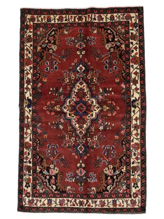 Anudada A Mano Hamadan Alfombra 136X216 Oriental De Lana Pequeño