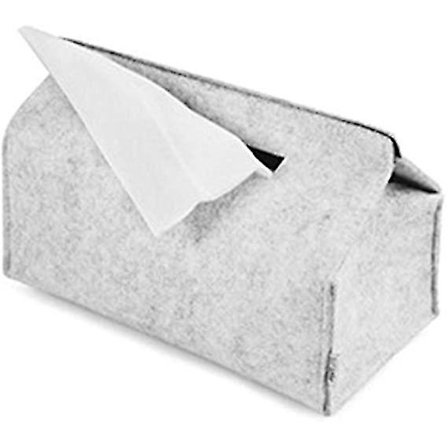 Papirhåndkleboks i ullfilt, firkantet, til oppbevaring, bil, vev