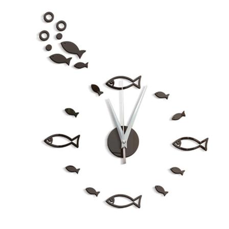 Spegel Väggklocka Sticker Set 3d Fish Home Decor Ps Affisch