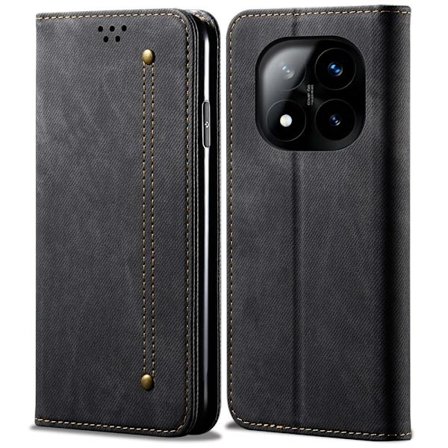 SKALO Xiaomi Redmi Note 14 Pro 5G Jeans Flip Cover - Sort