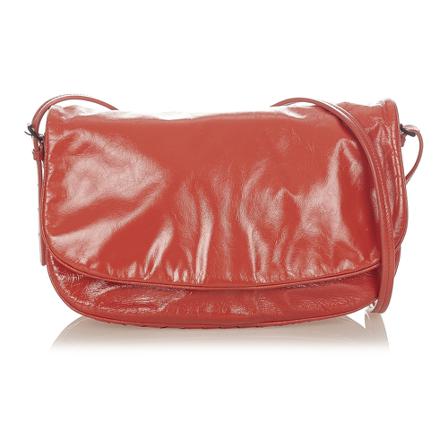 Bottega Veneta Vintage, Pre-owned Intrecciato Leather Crossbody Bag Rood, Dames, Maat:ONE Size