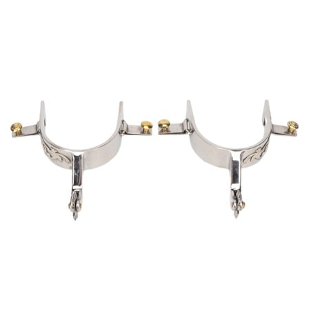 2 stk. rustfrit stål Western Cowboy-sporrer med roterende gear til ridesportentusiaster