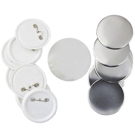 100 Sarjaa Metallisia Tyhjiä Merkkihenkilökohtaisia Rintaneuloja Cabochon Reppu Vaatteet Rintamerkkiosat Napinvalmistuskone DIY Käsityötarvikkeet