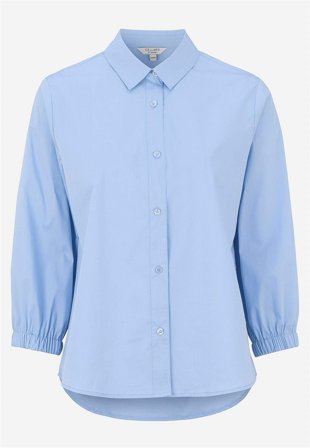 Cellbes of Sweden - Vevet poplinskjorte i lys blå for damer i størrelse 50/52