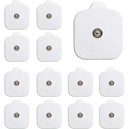 (AZC) 12 itseliimautuvaa elektrodia 3,5 mm:n nastaliitännöillä, 5 cm x 5 cm, yhteensopiva BEURERin, SANITASin ja useimpien TENS-laitteiden kanssa