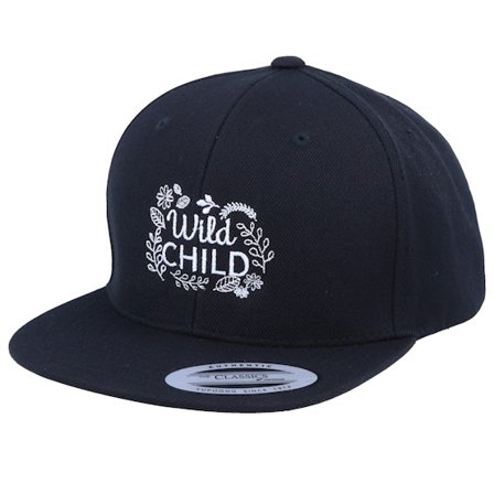 Kiddo Cap - Kids Wild Child Black Snapback Snapback Black Cap - @ Hatstore