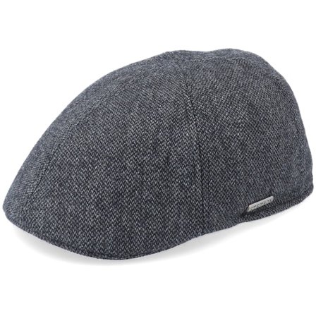 Stetson - Grijs flatcap Cap - Texas Wool Grey Flat Cap @ Hatstore