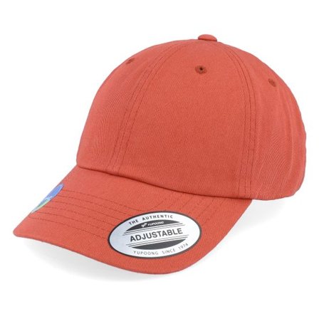 Yupoong - Röd unconstructed Keps - Ecowash Rose Red Dad Cap @ Hatstore