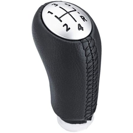 5-trins manuel gearknop til Renault Clio III 2005-09, Megane 2 Laguna 2 2003-09, sort læder, med adapter