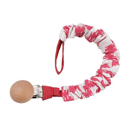 Napphållare / Nappklämma Nature Tyg + Trä - Välj färg