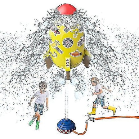 Utendørs sprinkler for barn, vannsprayrakett, sommerhageleker for småbarn, vannmorsomme leker for hagegårdsaktiviteter -CNHA