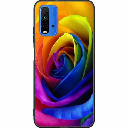 Xiaomi Redmi 9t Svart Skal Rainbow Rose