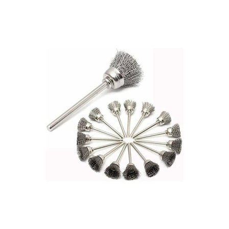 Sett med 45 stk rustfritt ståltrådbørste Dremel-børster roterende verktøytilbehør for rengjøringspolering