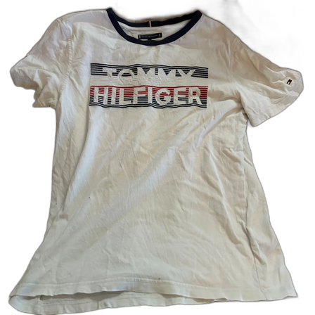 Vit Tommy Hilfiger t-shirt med tryck