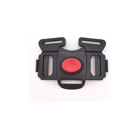 Sele för barnvagn och barnstol i plast med spänne, 5-punkts säkerhetssele, 25 mm (svart-A)