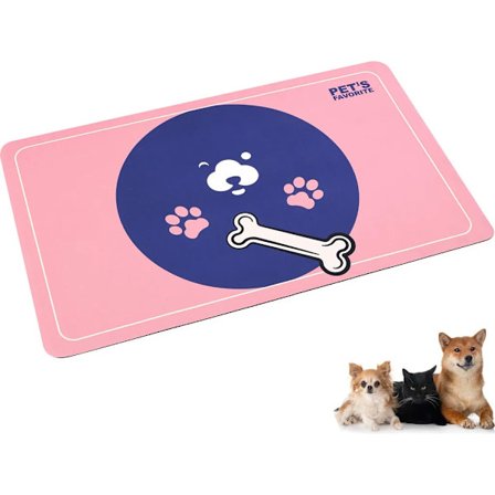 80x50cm kjæledyrmatte, diatoméjord, sklisikker matte, sklisikker og vanntett for hund og katt, rosa