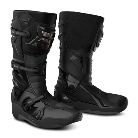 Crossstiefel Shot Race 8 Schwarz-Chrom 44