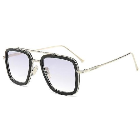 Tony-Stark Edith Avengers Iron-man Solbriller Retro Firkantede Briller Briller