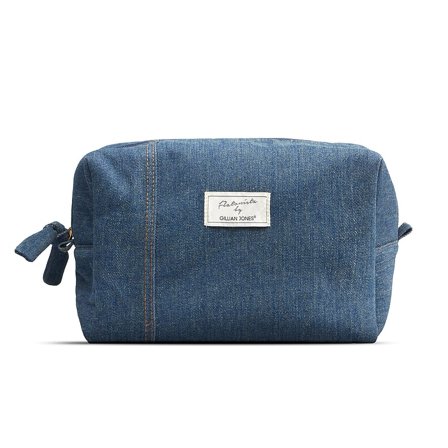 Gillian Jones Rummelig Toilettaske Blå denim Blå denim, Tøj & Bolig, Makeup- & Toilettasker, Toilettasker