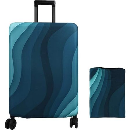 Resväskeöverdrag 26-28 tum Bambukolfiber Resväsköverdrag Polyester Genomskinlig Resväska Vagn Resväskeöverdragsskydd svart blå