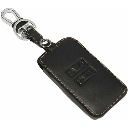 Læder Bilnøgle Cover Etui Nøglering til Renault Kadjar 4 Knapper Hud Beskyttelse Tilbehør (Brun)
