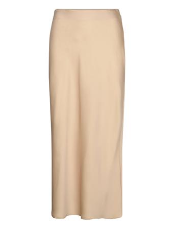 Viellette Hw Long Skirt - Noos Beige Vila