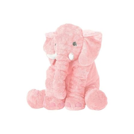Pink kæmpe elefant pude - blød og plysset bamse til kram og komfort - ideel gave til