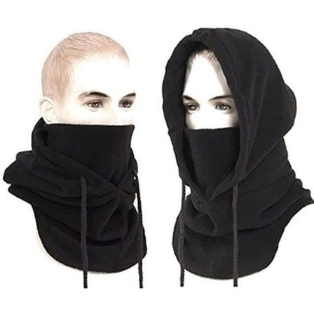 Balaclava Hue, Multifunktionel Fleece Ski Balaclava, til Koldt Vejr Udendørs Skiløb, Motorcykelkørsel, Bjergbestigning, Camping, Vintervandring (Sort)