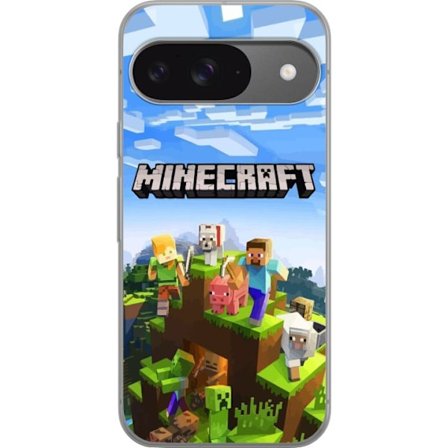 Kompatibelt Mobilskal till Google Google Pixel 9 Pro Minecraft Creeper block pixel retro spelande