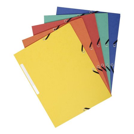 EXACOMPTA Gummibandsmapp 3-klaff sort - Lyreco - Kontorsmaterial - Mappar och plastfickor - Gummibandsmappar 3-klaff - Kartong