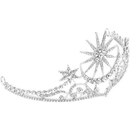 Rhinestone Brudebånd Acotar Strass Stjerne Måne Pandebånd Krystal Stjerne Tiara Brudehovedbeklædning til Kvinder Piger