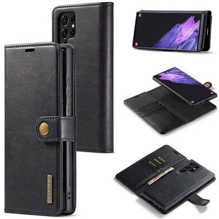 DG.MING Samsung Galaxy S25 Ultra Wallet Cover - Black