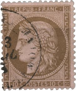 Frankrig 1873 - YT 58 - Stemplet